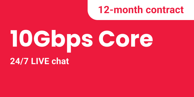 GOMO Broadband 10Gbps Core plan with 12-mth contract - 24/7 live chat support. Use your own router.
