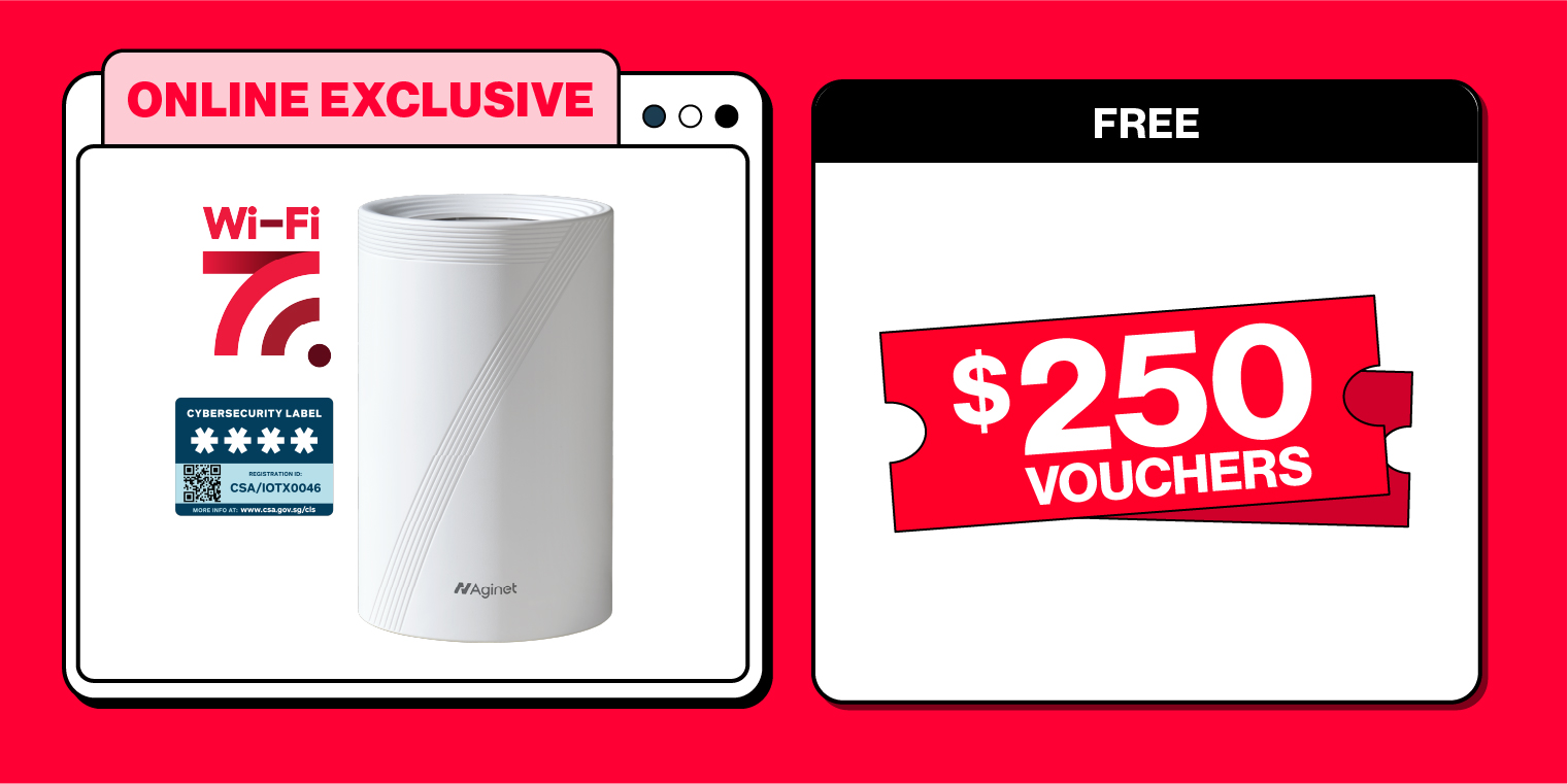 FREE $250 Vouchers with SG's #1 Broadband.