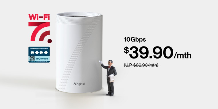 Singtel 10Gbps from $39.90/mth.
