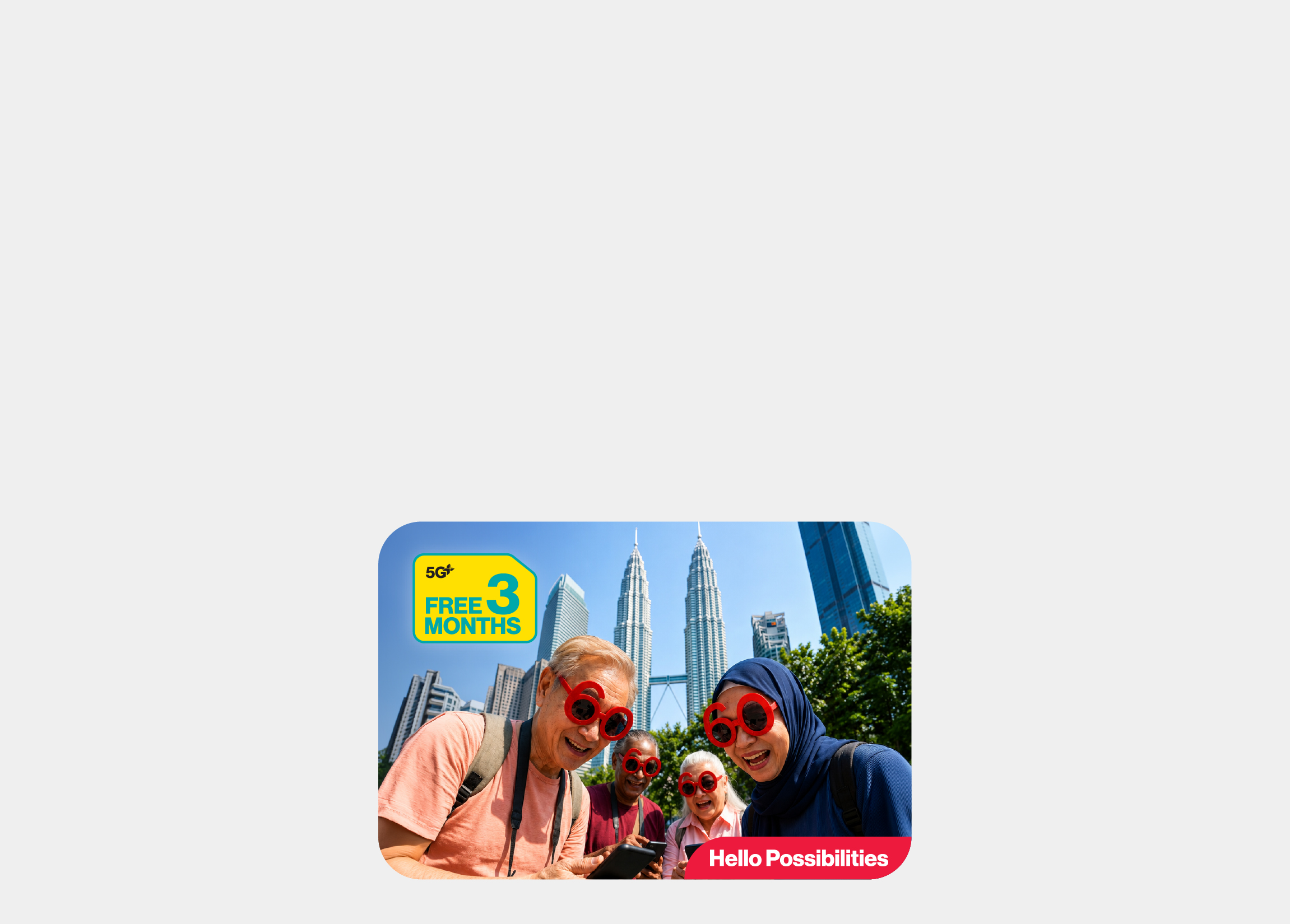 Singtel $12 Seniors SIM Only Plan comes with UNLIMITED 5G+ local data & 50GB M'sia Roaming. FREE 3 months for new sign up & port-in.