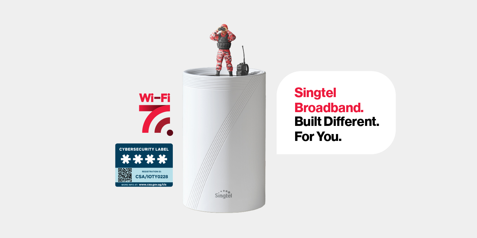Secure, all-in Singtel 3Gbps broadband plan at $39.90/mth.