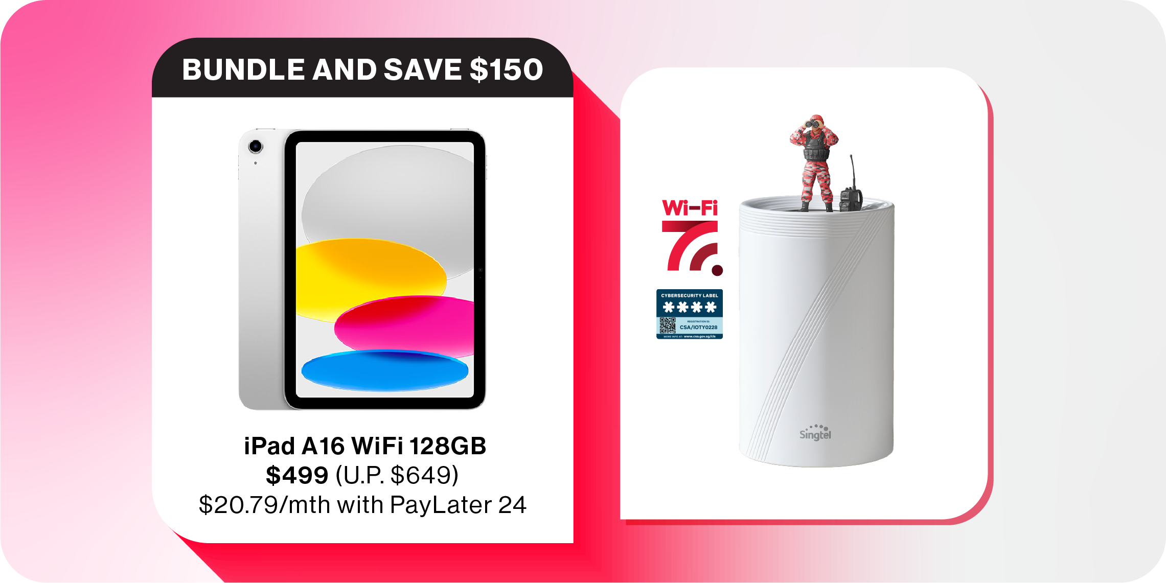 Save $150 on a new iPad with Singtel Broadband.