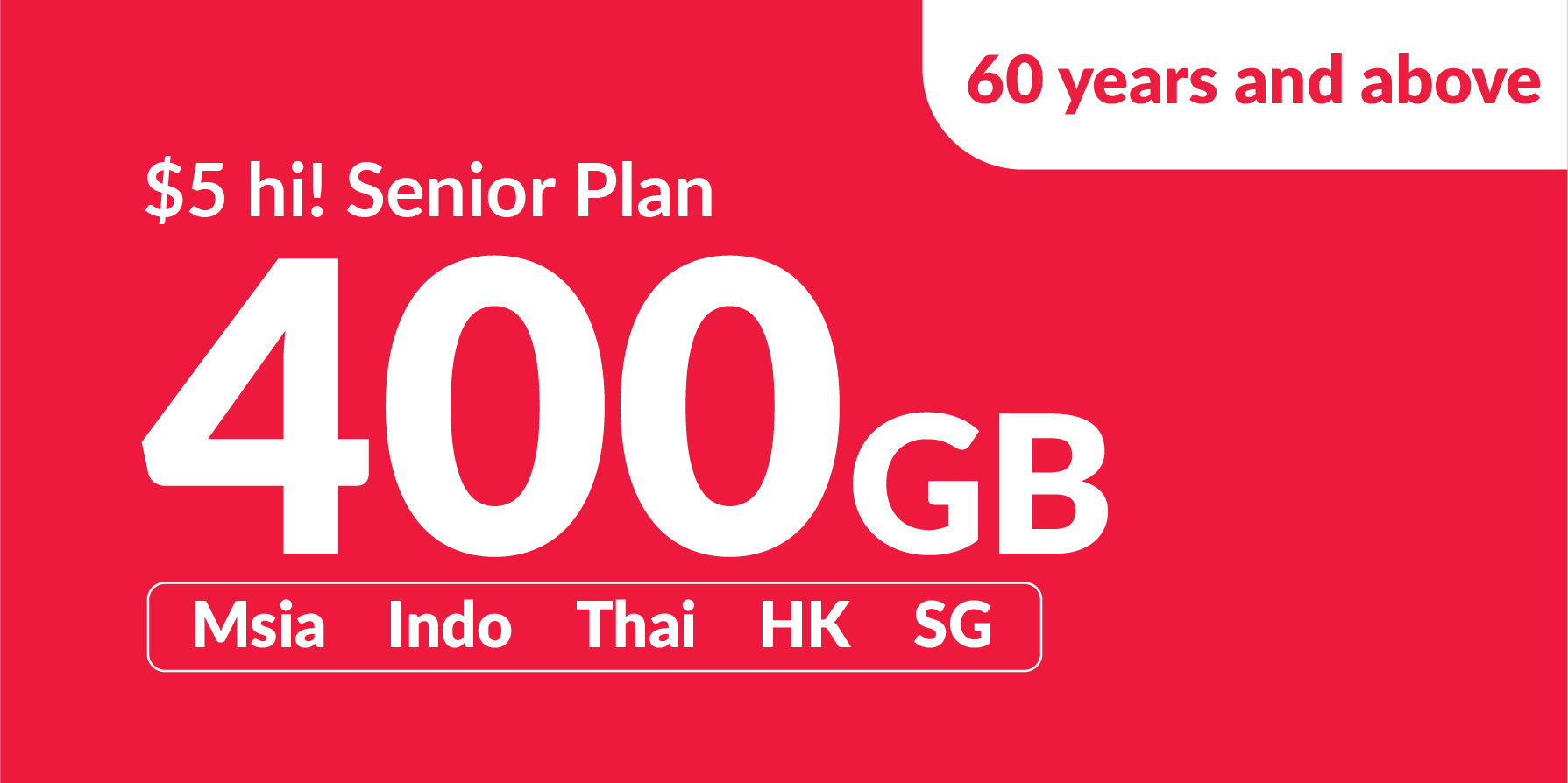 400GB 4G (200GB Singapore + 200GB roaming data Malaysia, Indonesia, Thailand)