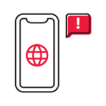When you’re on an overseas network, continue to receive alerts via SMS or email.​